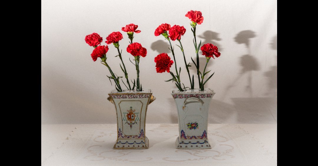 Carnations in Vase 康乃馨瓶 by Eugénio Leite